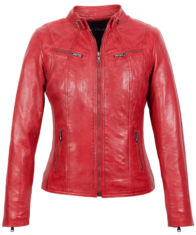 Zeug Vervolg in de buurt Leren jas dames 9902/rood - Nappato Leather Nijmegen