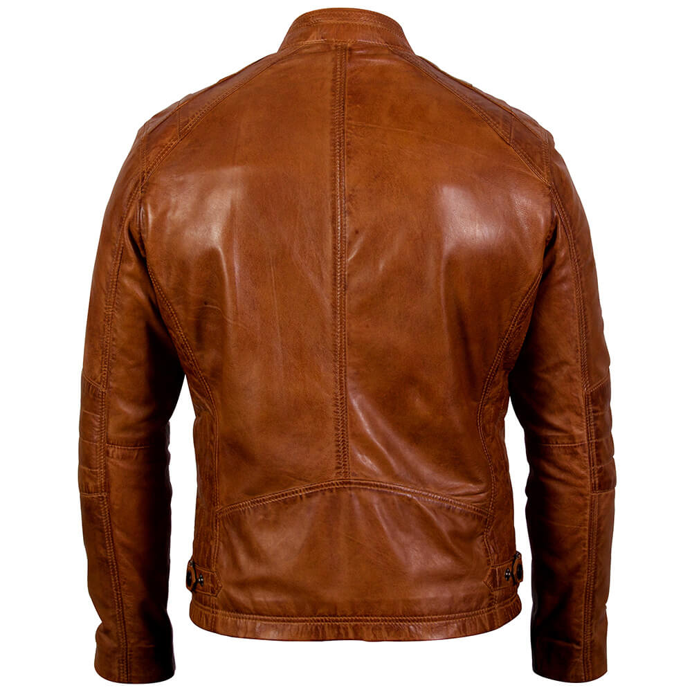 Leren jas grote maat 991 bruin - Nappato Leather