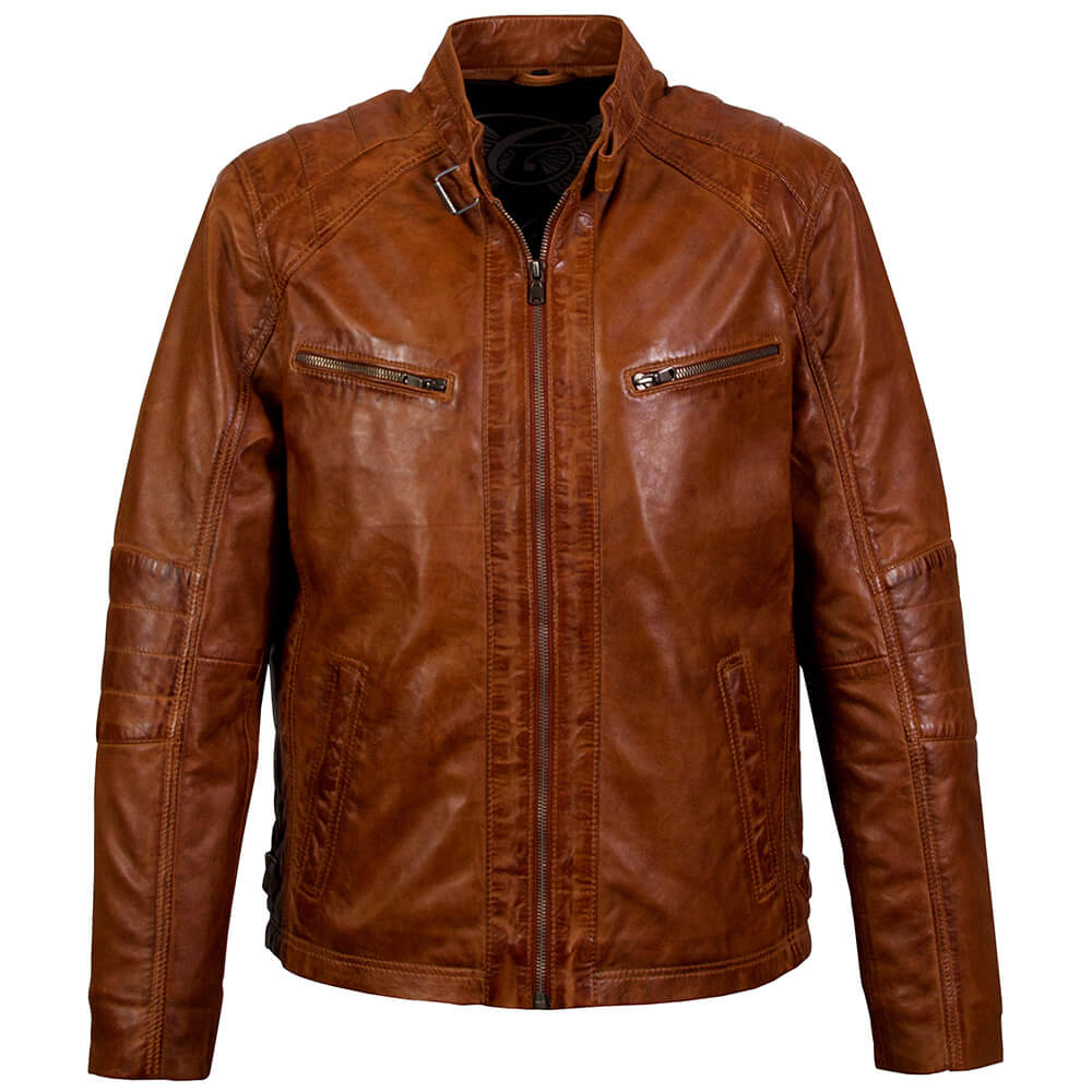 Leren jas grote maat 991 bruin - Nappato Leather