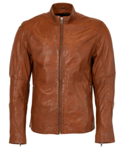 Cognac Luxe Leren Jas Heren Antonio