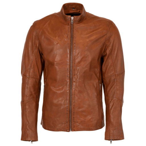 Cognac Luxe Leren Jas Heren Antonio