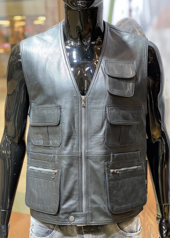 Leren vest safari waistcoat Nappato Leather